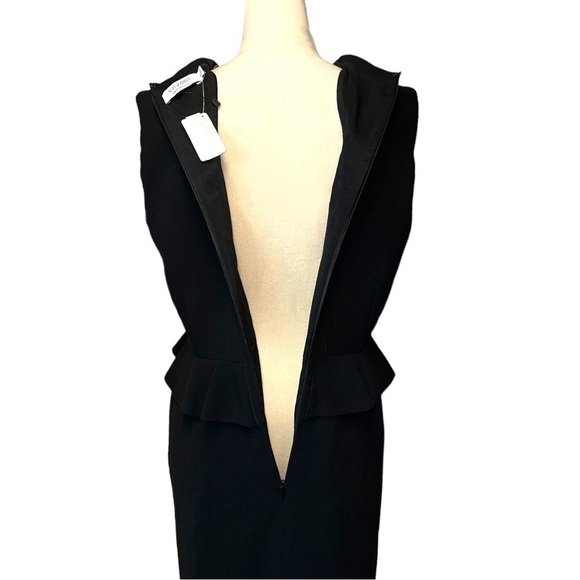 NWT ALTUZARRA Topi Lace Up Detail Peplum Dress Black 42 8 - Picture 6 of 15